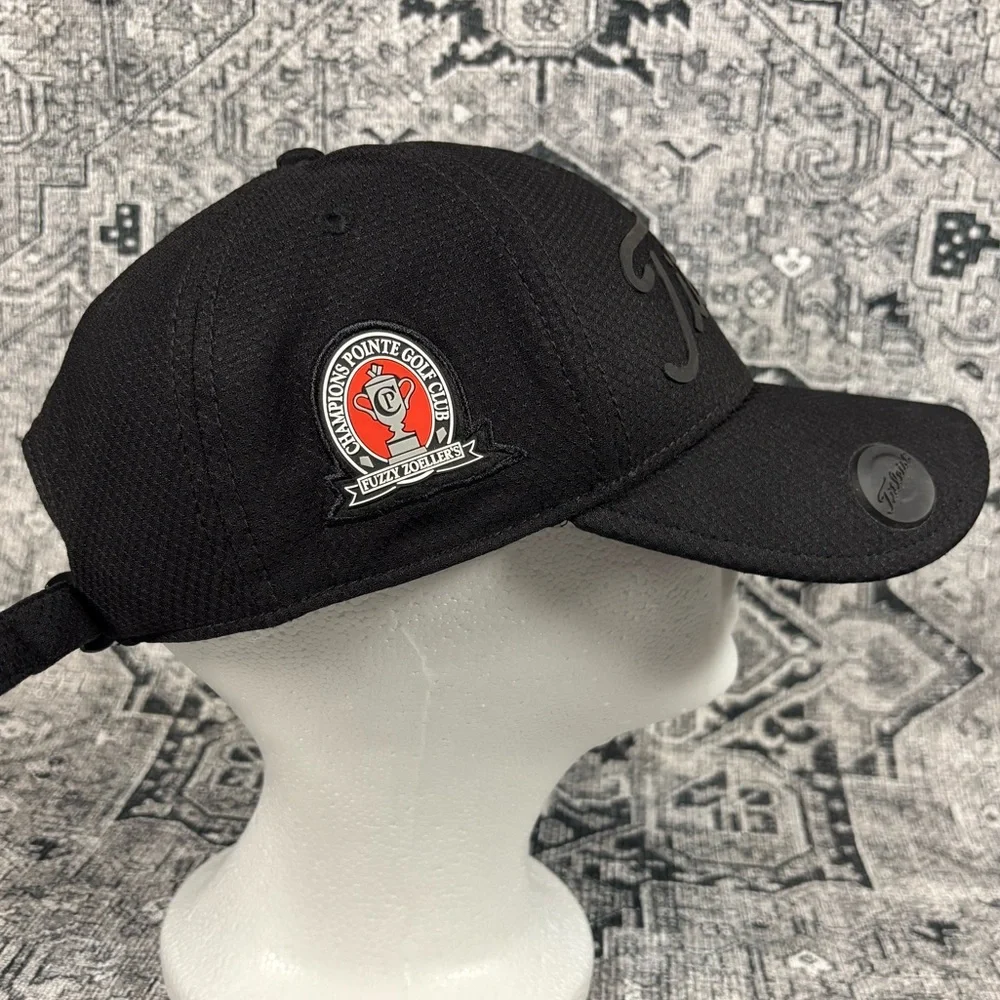 Titleist Golf Performance Hat Ball Marker Magnet Adjustable Black‎ Fuzzy Zoeller